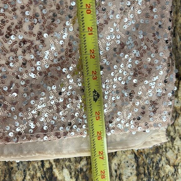 Zara Sequin Pink Beige Sleeveless Tunic Top Size S - Picture 9 of 9